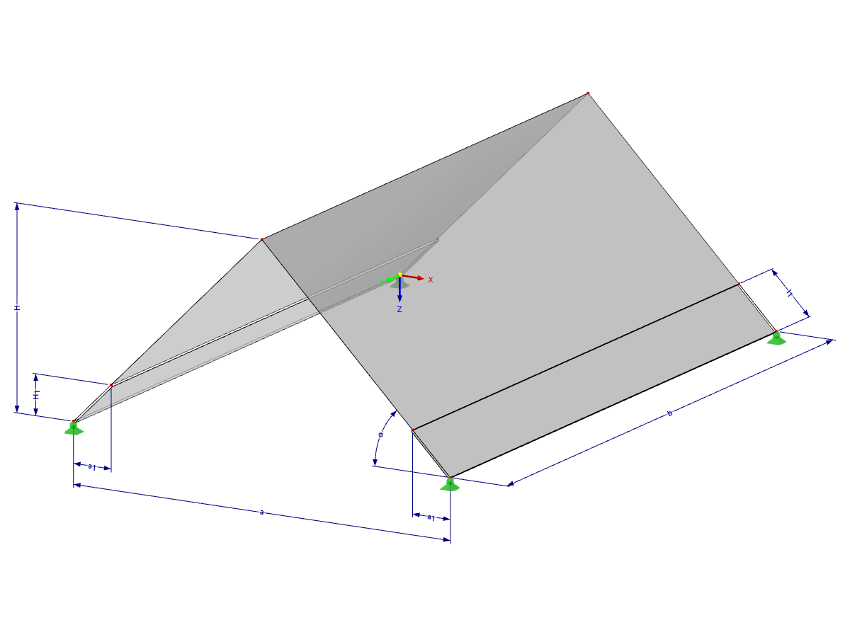 Modello 001337 | Tetto (con script) | Inclinazione tramite altezza/angolo/pendenza con parametri