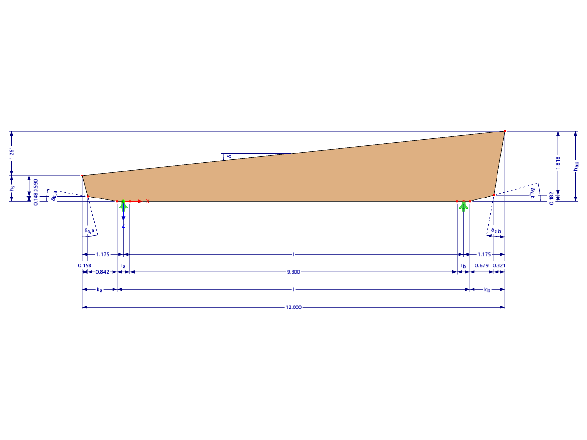 Modello 002039 | GLB0203 | Trave lamellare incollata con parametri