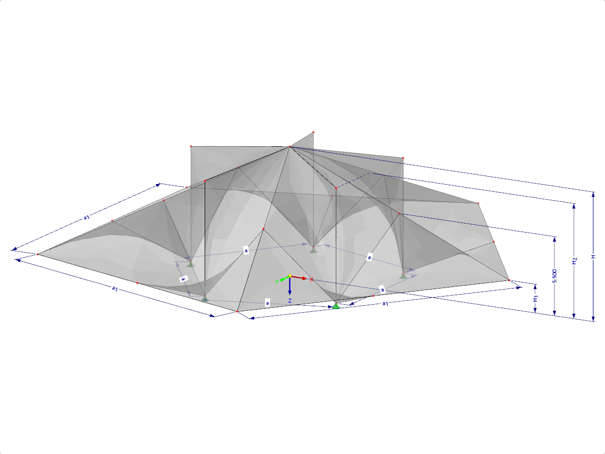 Modello 002142 | SHH075 | Input via Number of Sides of Support Polygon (5 or More), Length, and Height, with Parameters