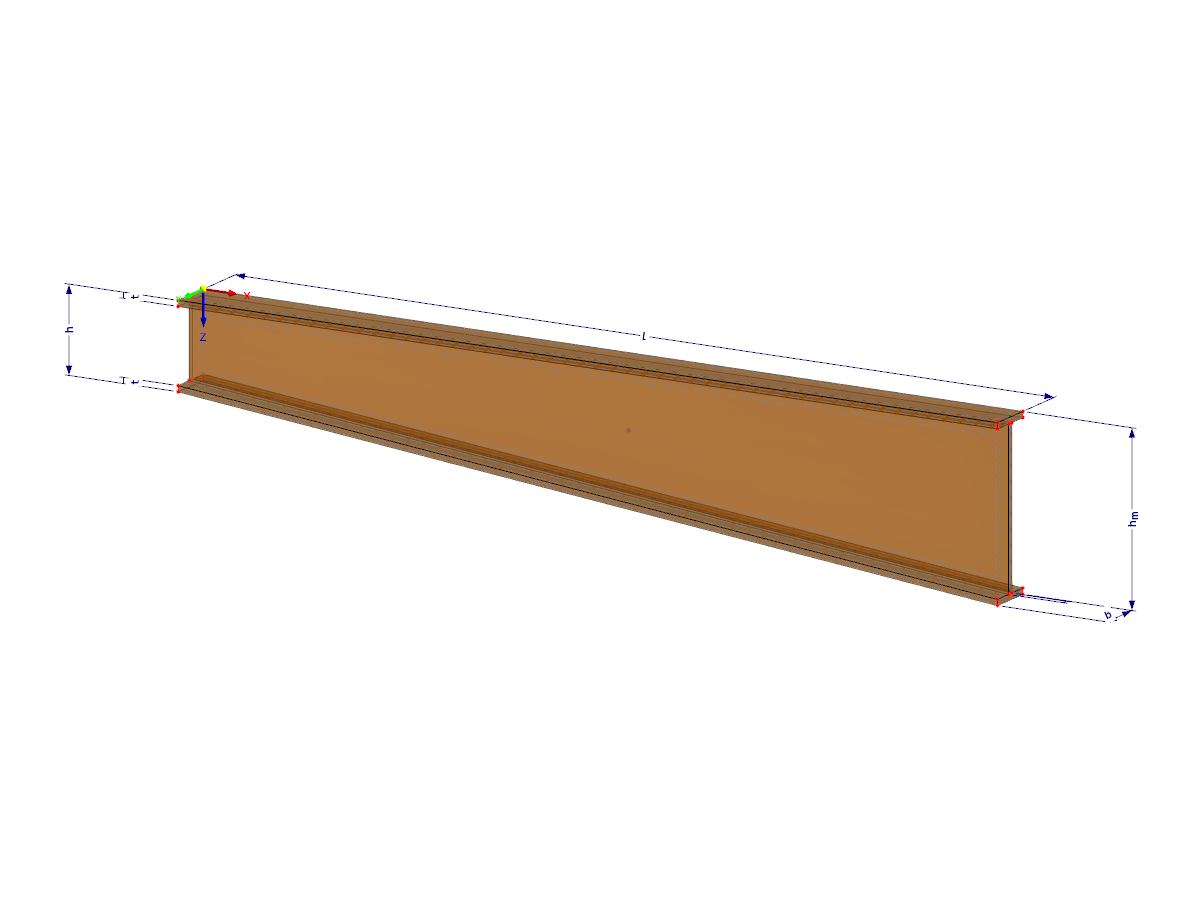 Modello 003140 | FBG004-a | Sezione a I con parametri