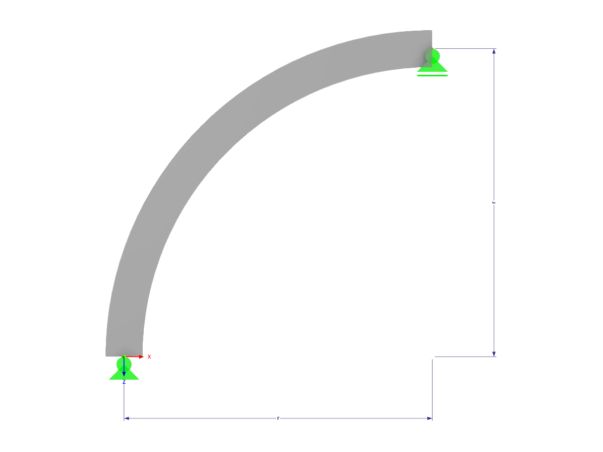 Modello 003205 | ARB003c | Trave ad arco con parametri