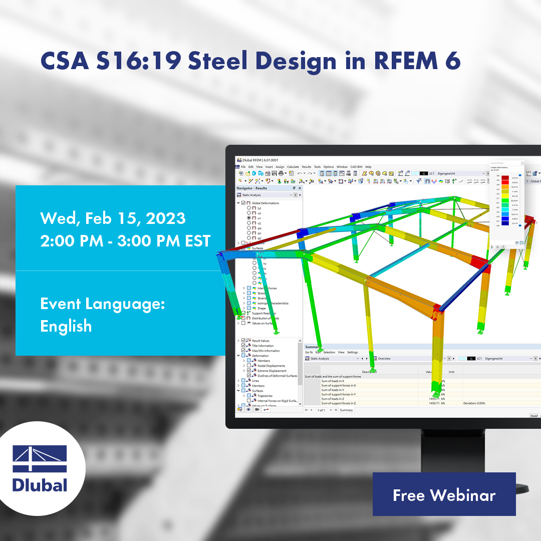 CSA S16:19 Verifica dell'acciaio in RFEM 6