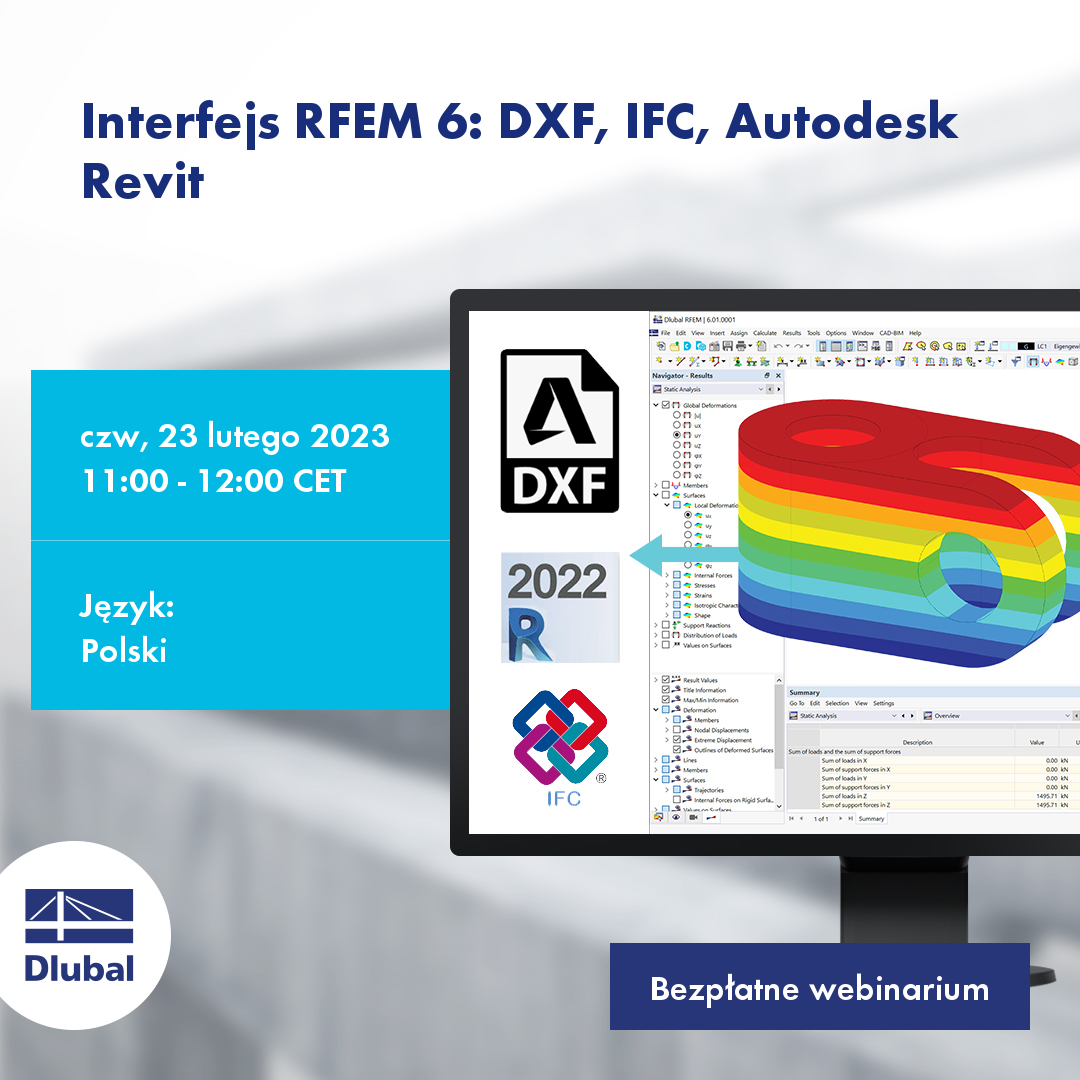 Interfaccia RFEM 6: DXF, IFC, Autodesk Revit