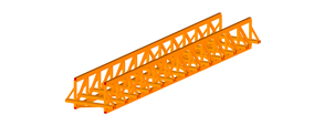 Modello di passerella in legno presso RFEM (© SIDO Madera)