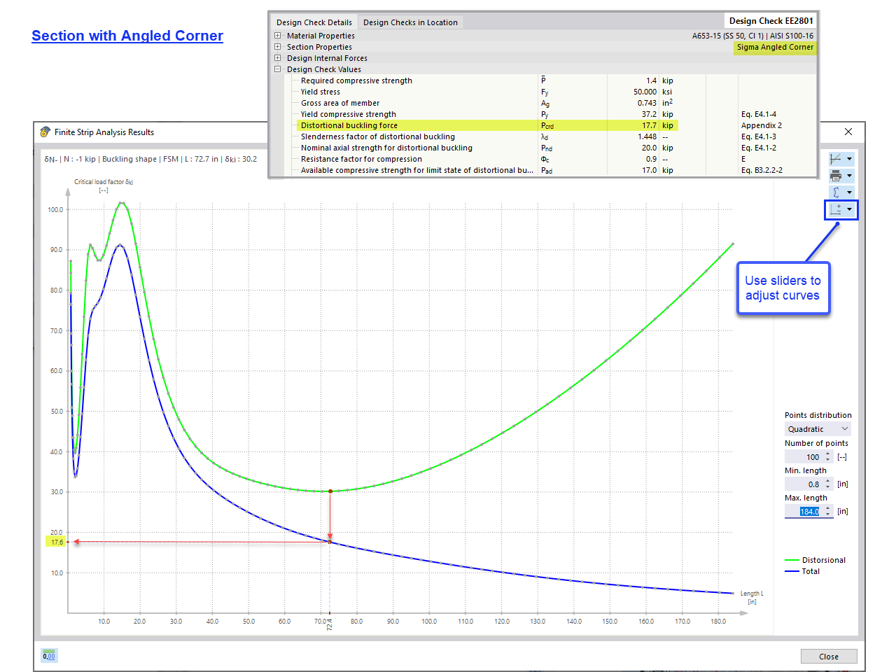 KB 001841 | Progettazione di acciaio AISI piegato a freddo utilizzando la sezione personalizzata in RFEM 6