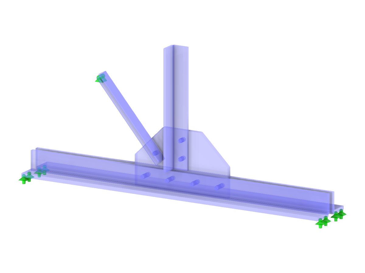 Modello 004195 | Collegamento con profilo a L con controvento diagonale