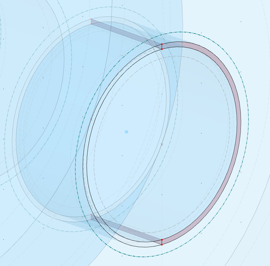 Superfici dei bordi del volume di contatto