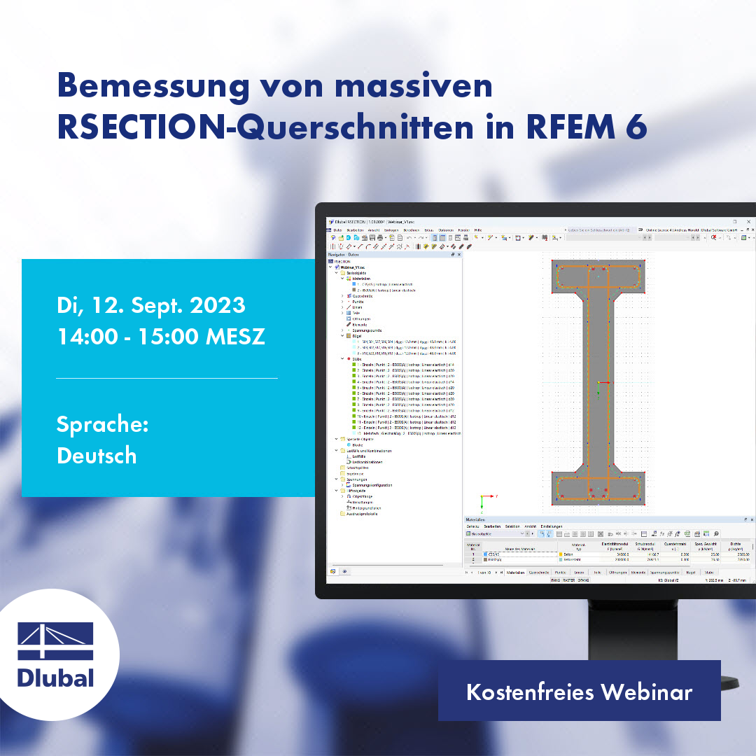 Bemessung von massiven RSECTION-Querschnitten in RFEM 6