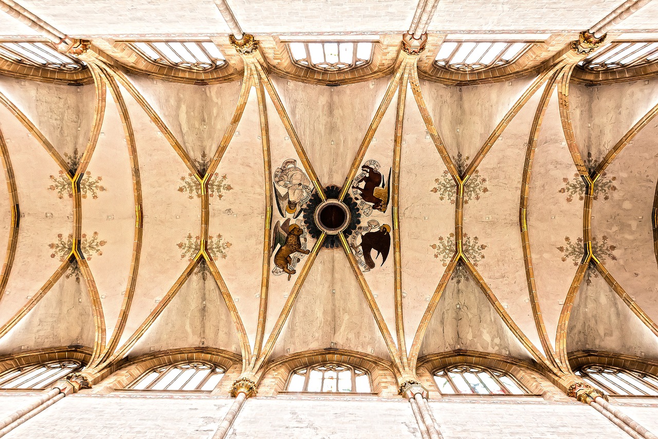 Tipica volta gotica nella cattedrale di Münster