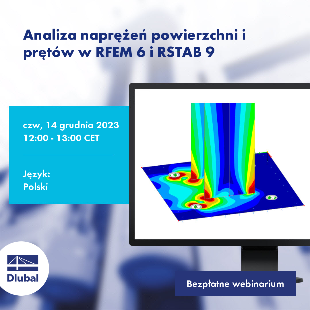 Analisi delle tensioni di superfici e aste in RFEM 6 e RSTAB 9