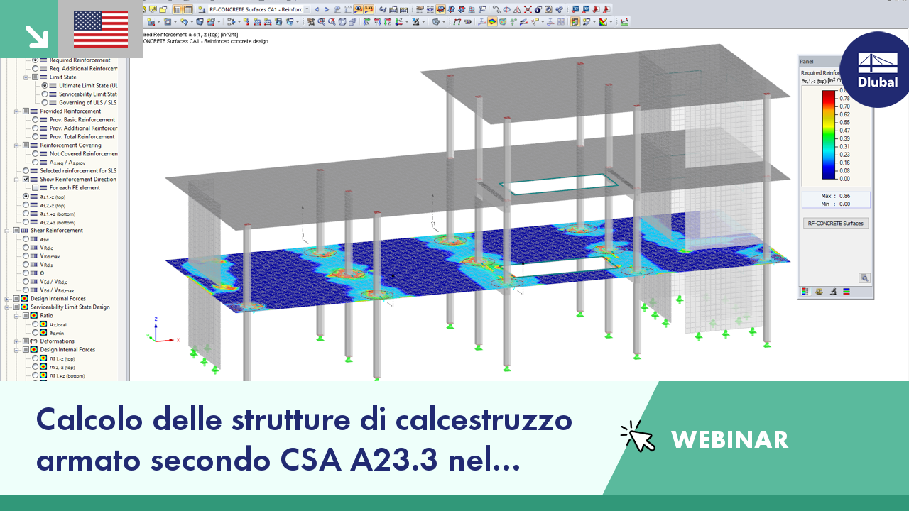 Calcolo delle strutture di calcestruzzo armato secondo CSA A23.3 nel programma RFEM