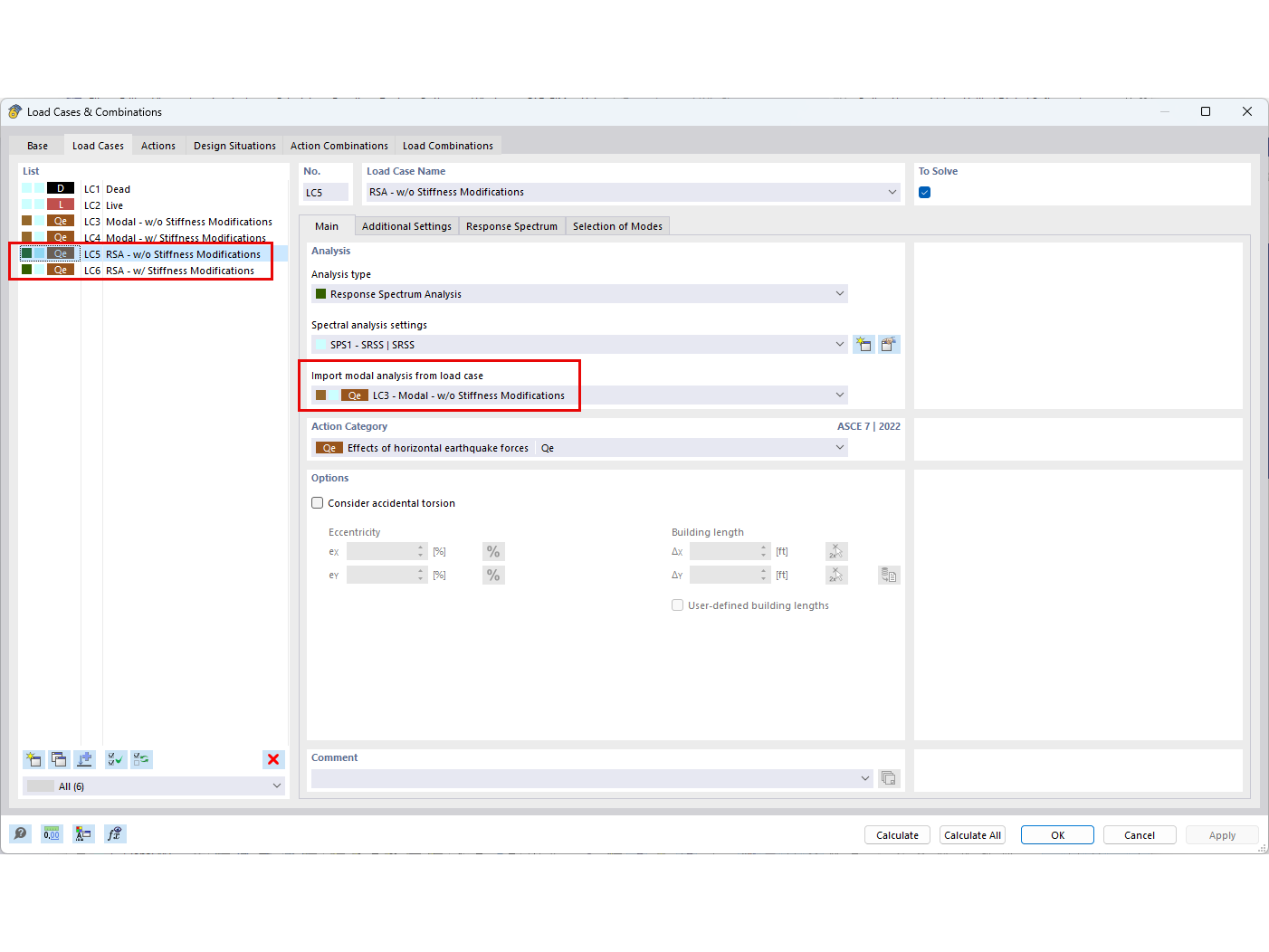 KB 001877 | Considerazioni sismica P-Delta di ASCE 7-22 e NBC 2020 in RFEM 6