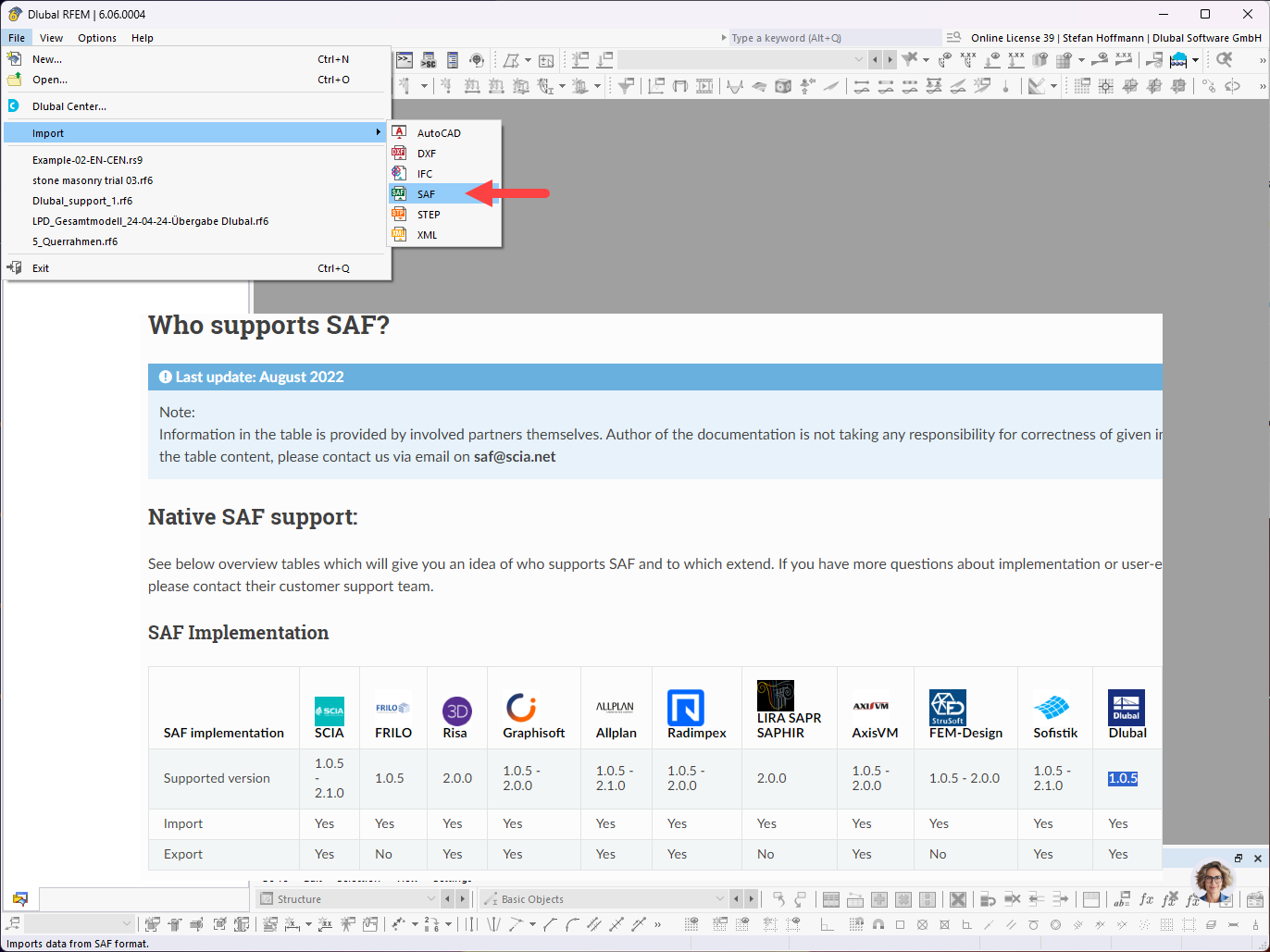 FAQ 005505 | Ricevo un errore durante l'importazione di un file .xml da SCIA a RFEM 6. Come posso importare file SCIA in RFEM 6?