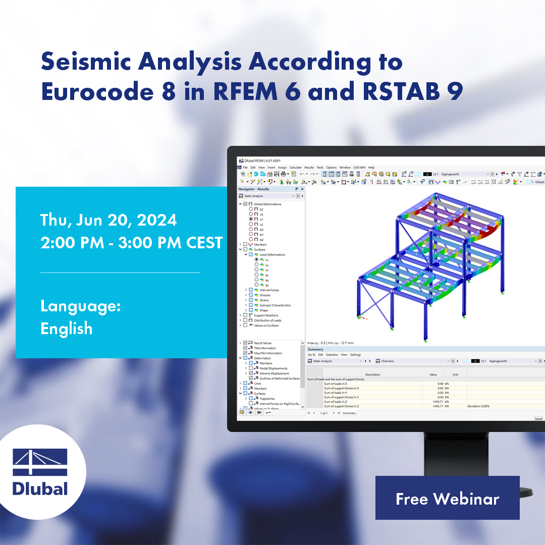 Analisi sismica in RFEM 6 e RSTAB 9 secondo Eurocodice 8