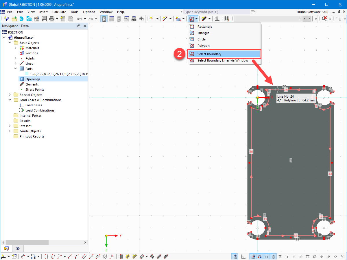 FAQ 005563 | Ottengo un errore che le mie linee di contorno non sono chiuse in RSECTION 1.