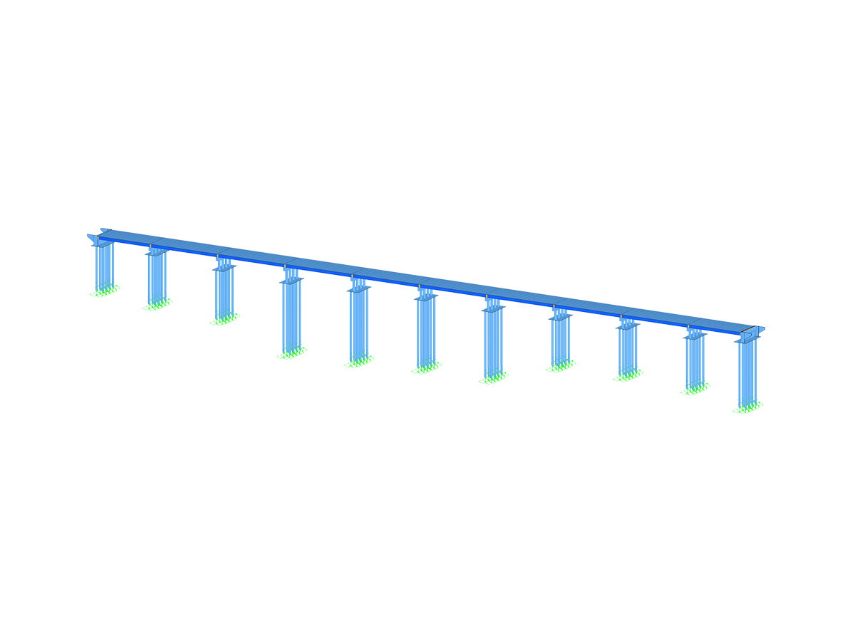 Modello di ponte dopo la precompressione