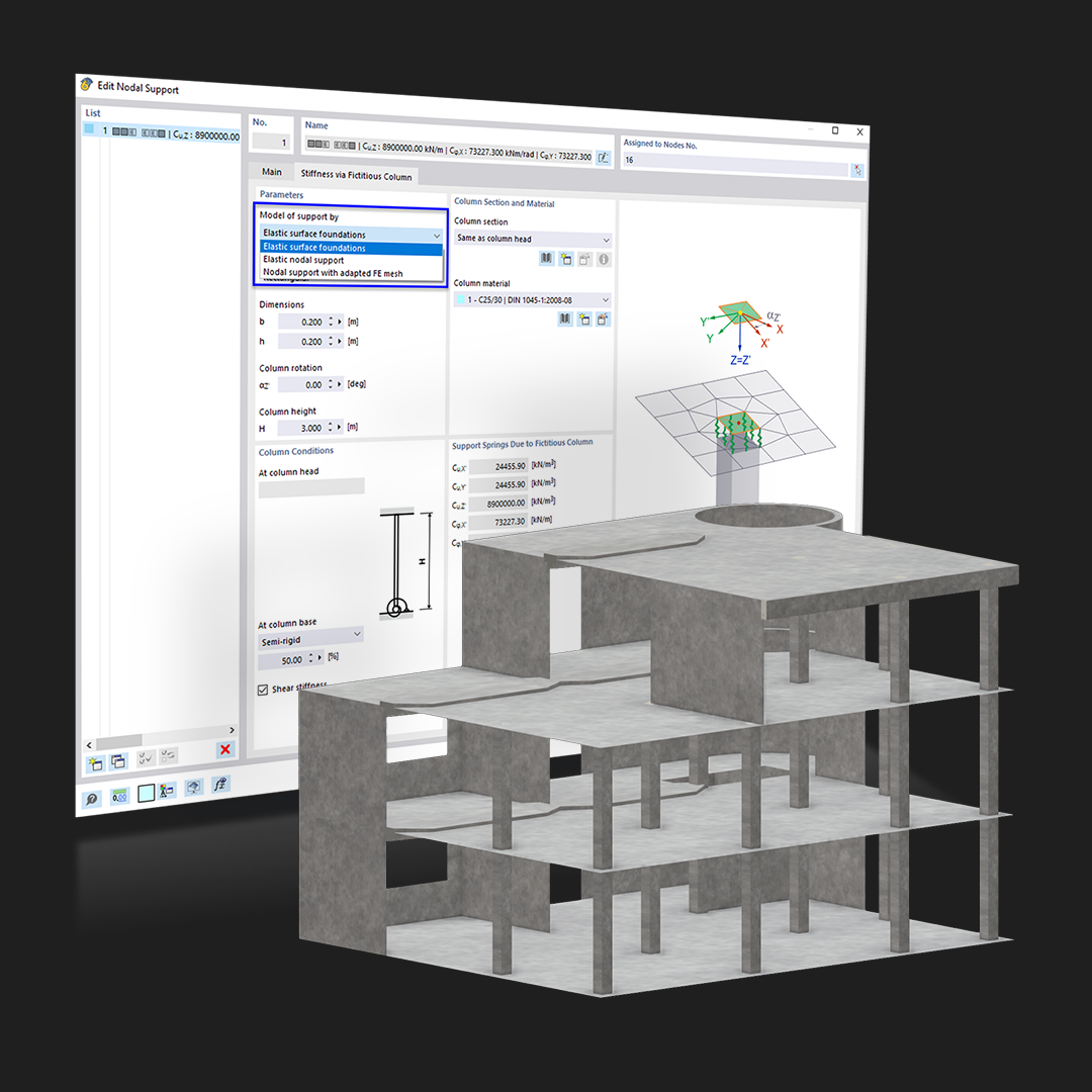 Articolo della Knowledge Base | Stiffness of Nodal Support via Fictitious Column