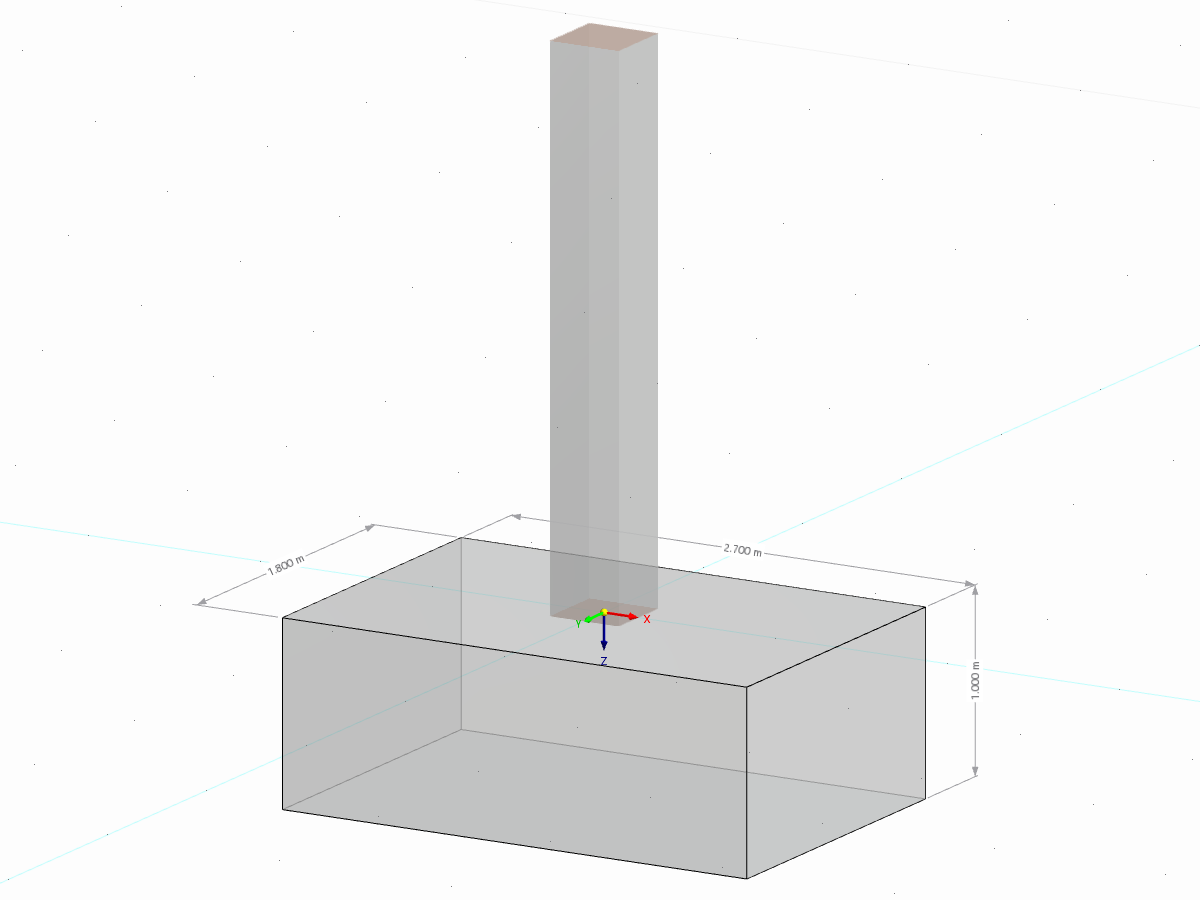 Colonna con piastra di fondazione