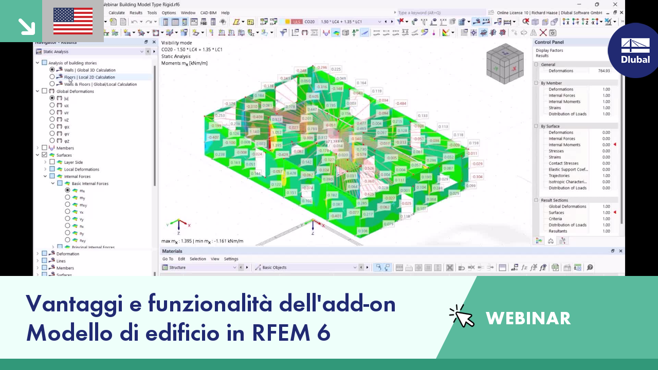 WEBINAR 005102  | Vantaggi e funzionalità dell'add-on Modello di edificio in RFEM 6