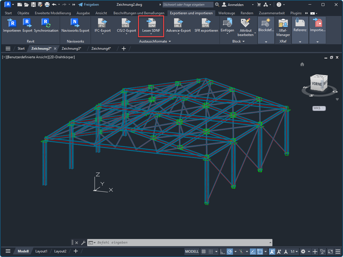 Importa SDNF Advance Steel