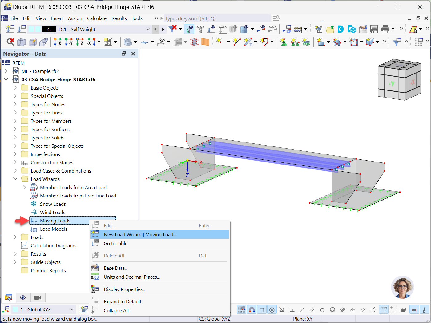 Creazione guidata di carichi per carichi mobili in RFEM 6