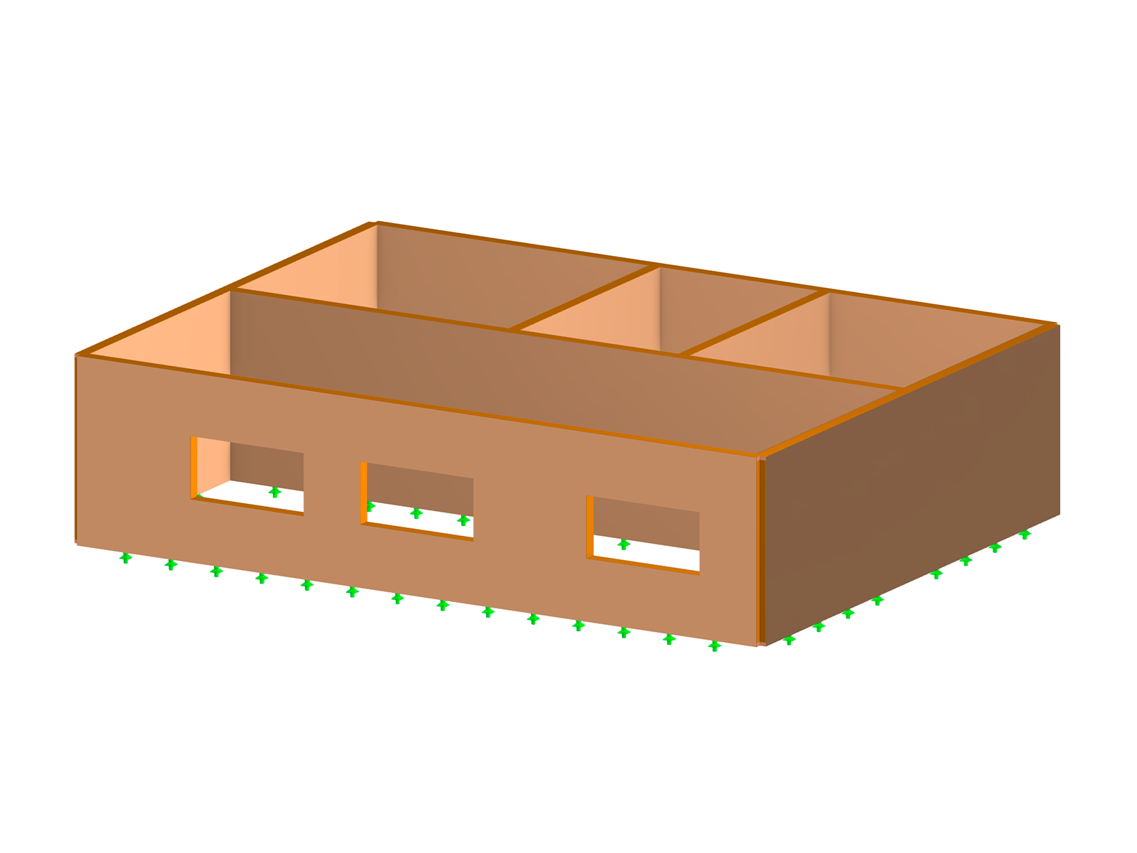 Modello 005389 | Edificio realizzato con pareti in pannelli di legno