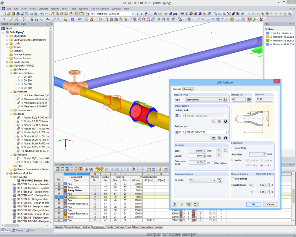 Edycja reduktora w RFEM