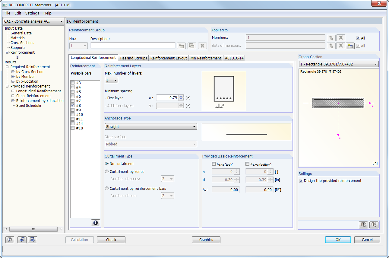 Maske 1.6 Bewehrung - Register Längsbewehrung