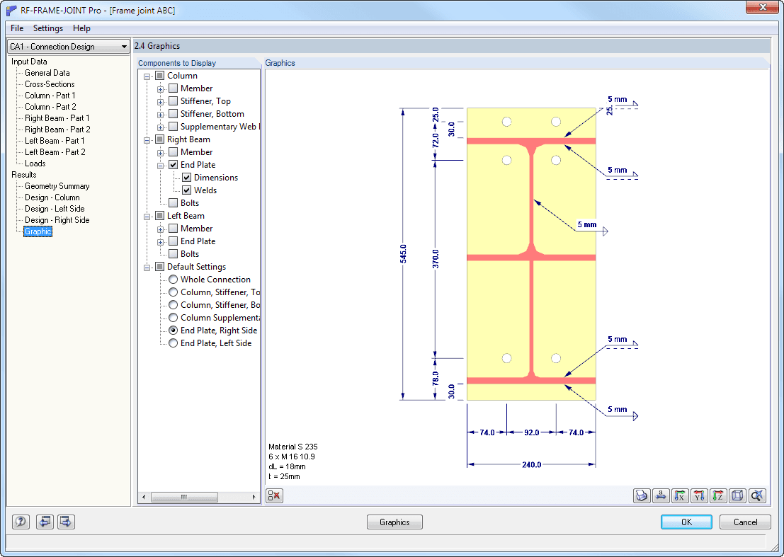 2.4 Grafik - Stirnplatte rechts