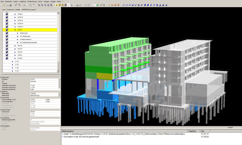 3D-Gebäudemodell in ConED (© Eisfeld Ingenieure AG)