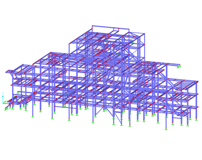 Calculation model 1 in RSTAB (© Kozlowski-Projekt)