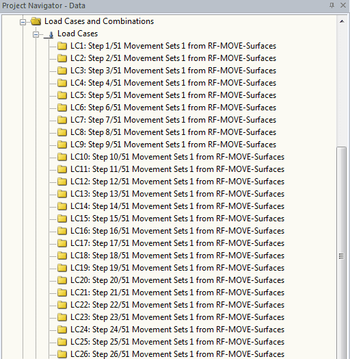 Generierte Lastfälle in RFEM