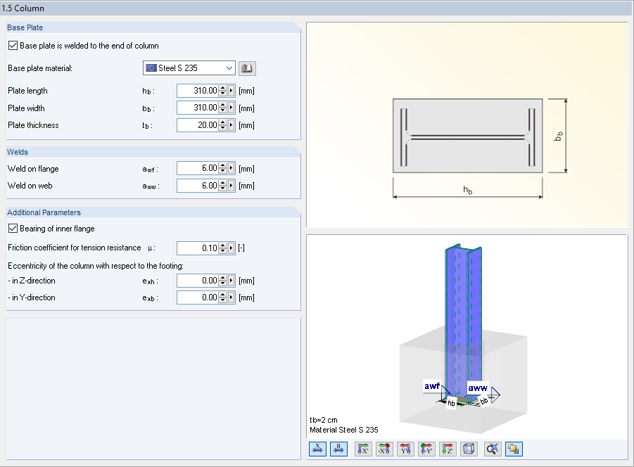 Window 1.5 Column in RF-/JOINTS