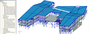 Model w RFEM nowego budynku szkolnego w Gol, Norwegia (© DBC AS)