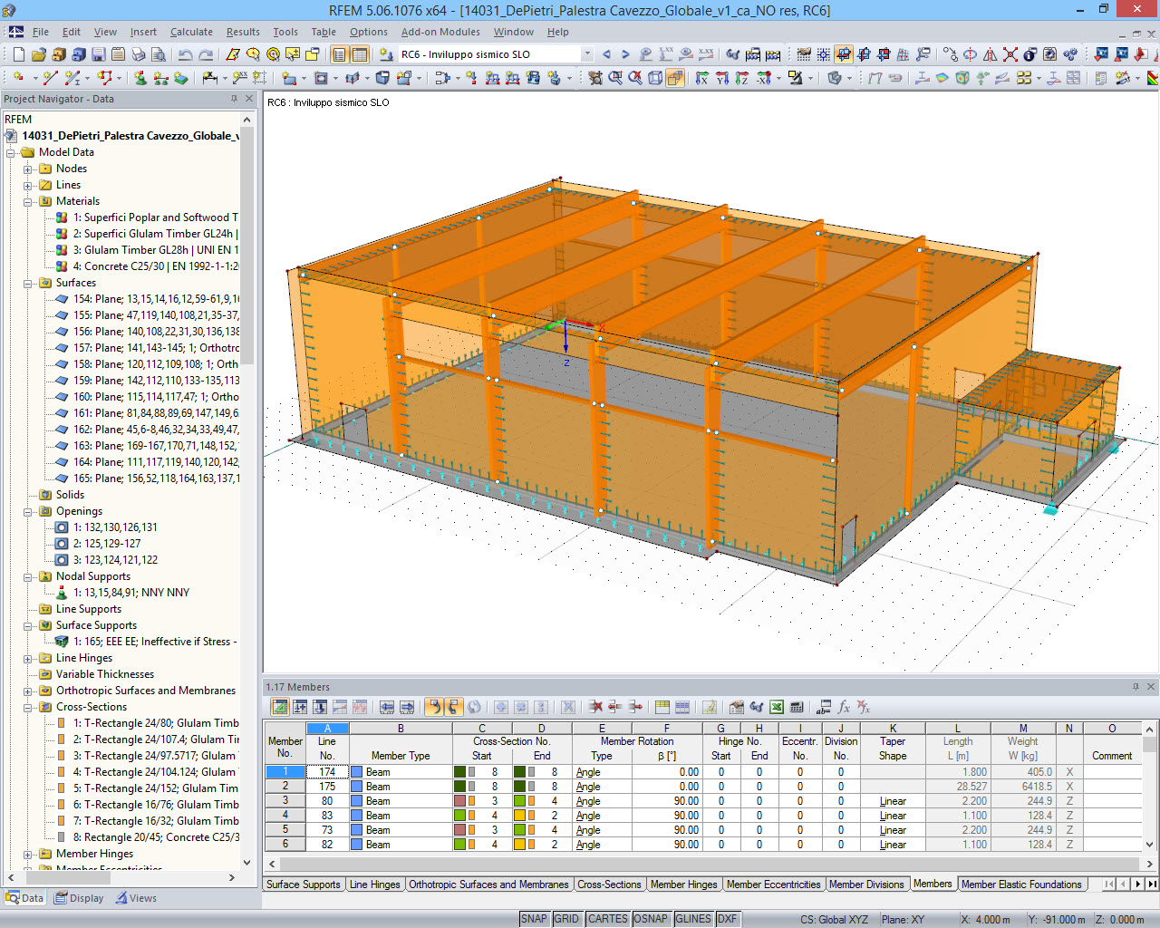 Model 3D siłowni w RFEM (© Studio Ergodomus)