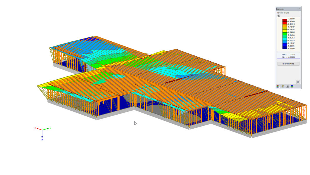 Model analizy sejsmicznej w RFEM (© ARTEMIS INGENIEUR)