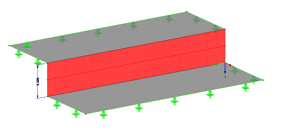 Model powierzchniowy płyty dwupoziomowej