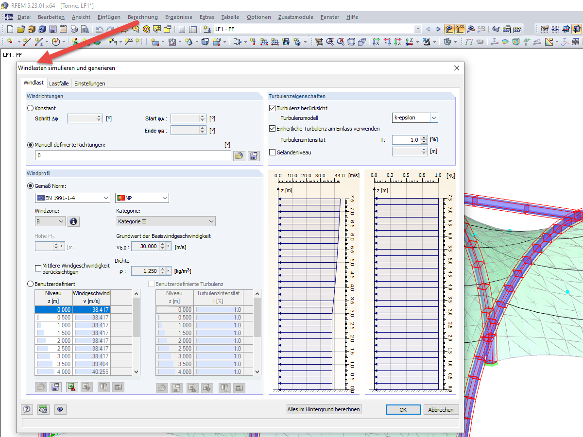 Ustawienie w programie RFEM