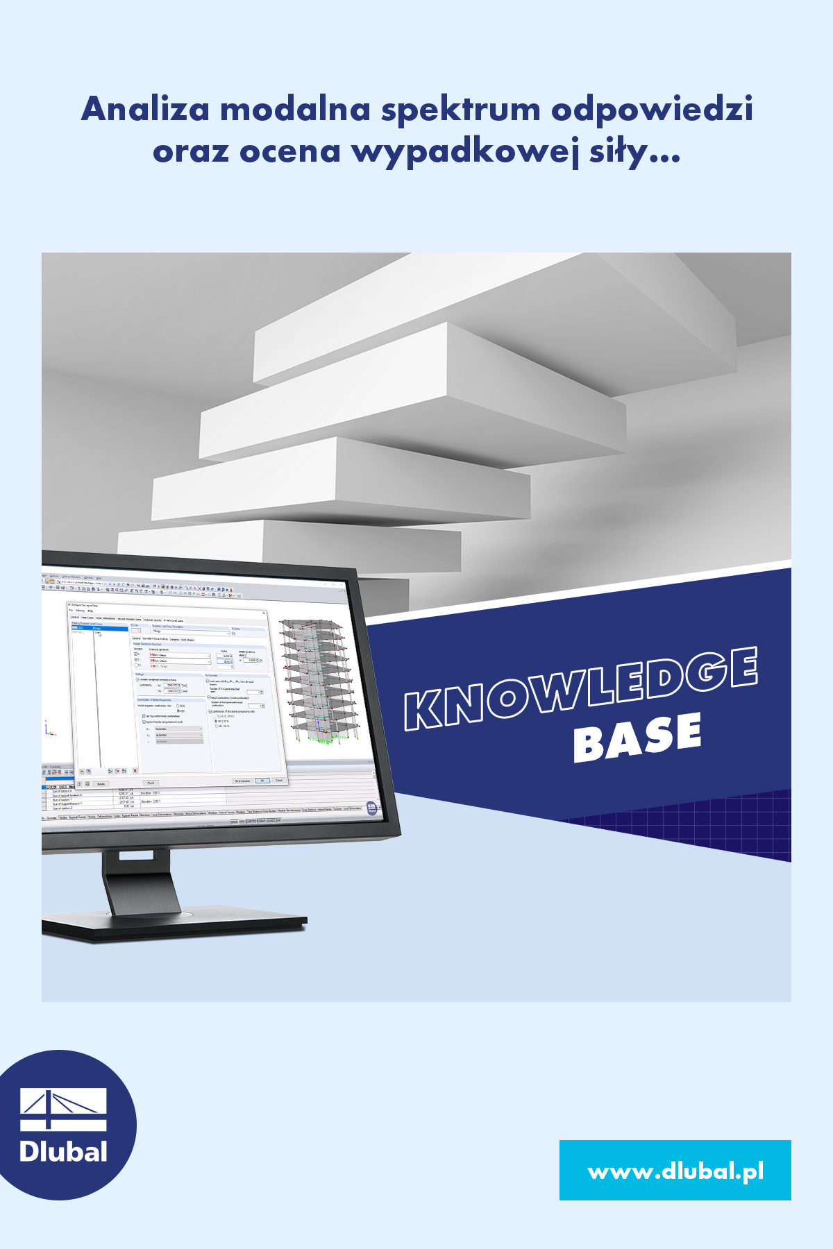 Analiza modalna spektrum odpowiedzi oraz ocena wypadkowej siły poprzecznej u podstawy wg. NBC 2015