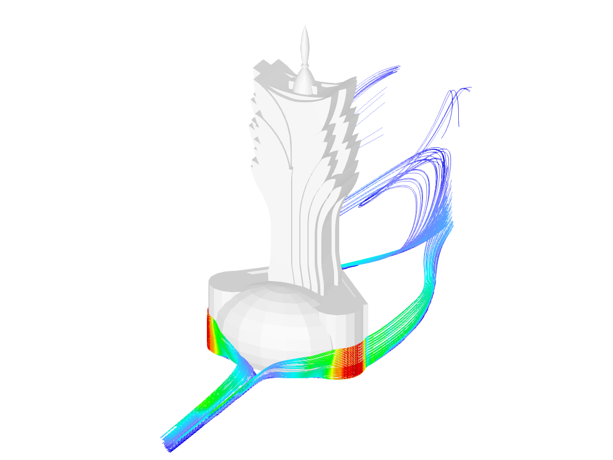 Grand Lisboa Hotel w RWIND Simulation, Streamlines