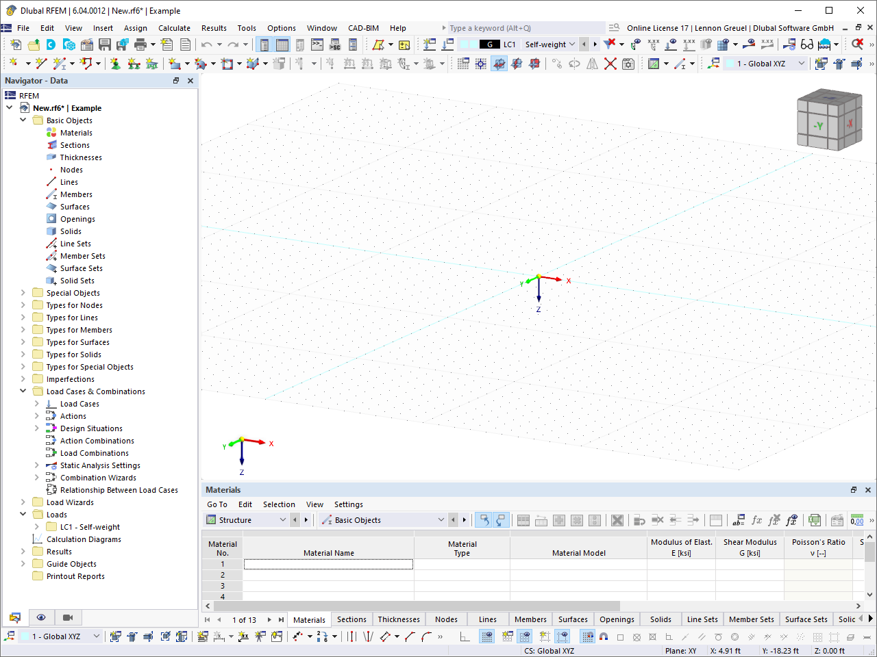 Interfejs użytkownika programu RFEM