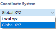 Wybór układu współrzędnych podpory liniowej
