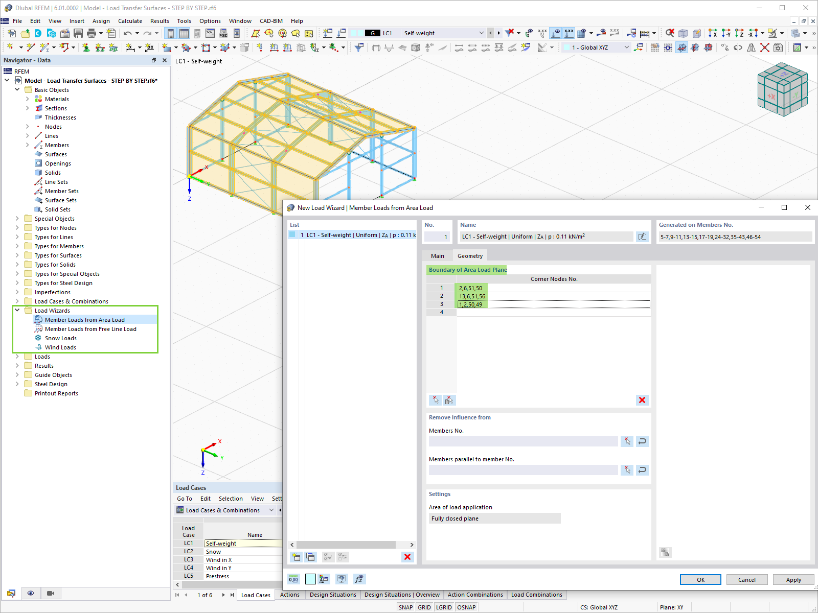 Wczytaj kreatory w programie RFEM 6