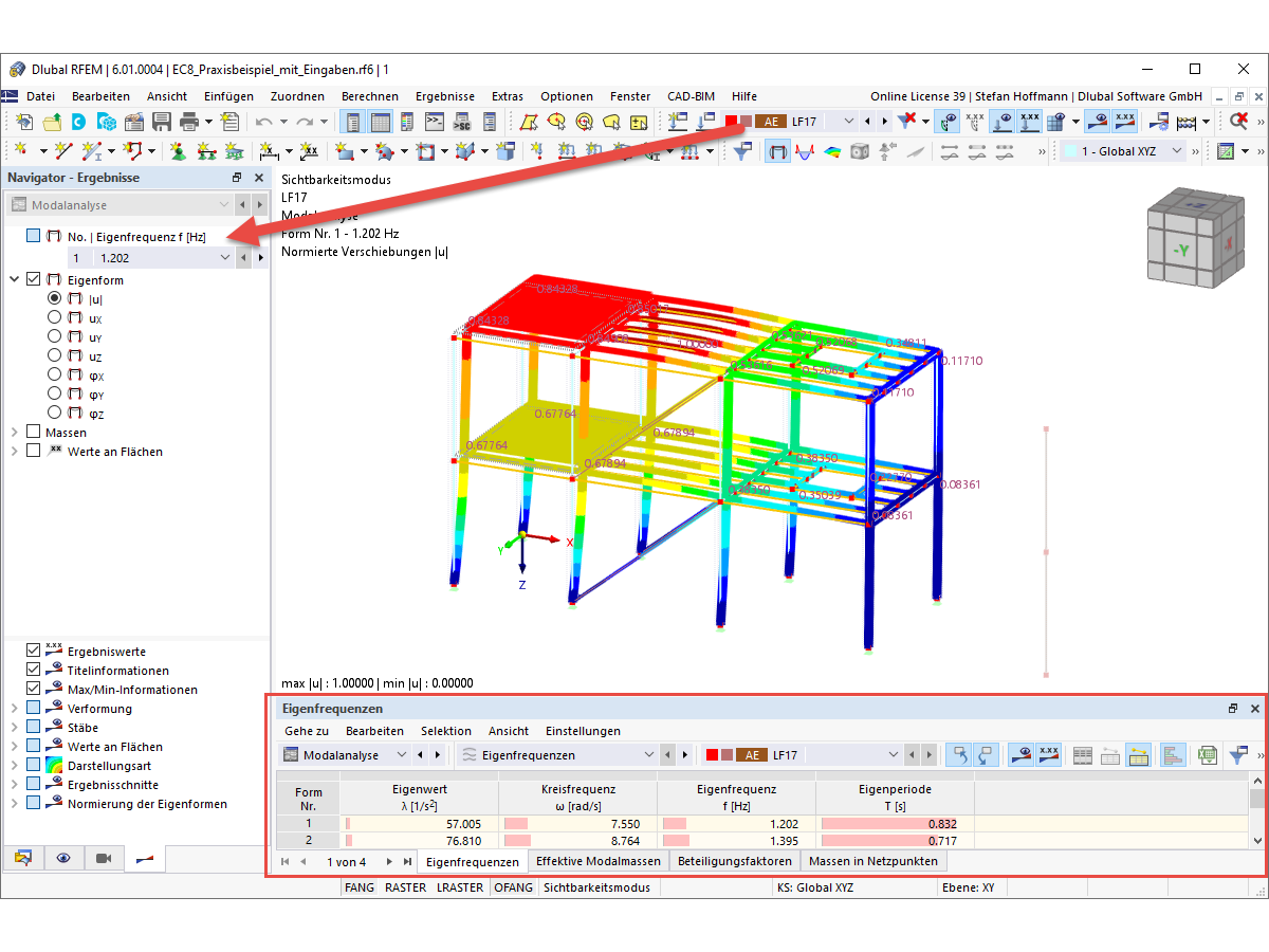 Często zadawane pytania (FAQ) 005115 | Jak mogę wyświetlić kształty postaci w RFEM 6 i RSTAB 9?