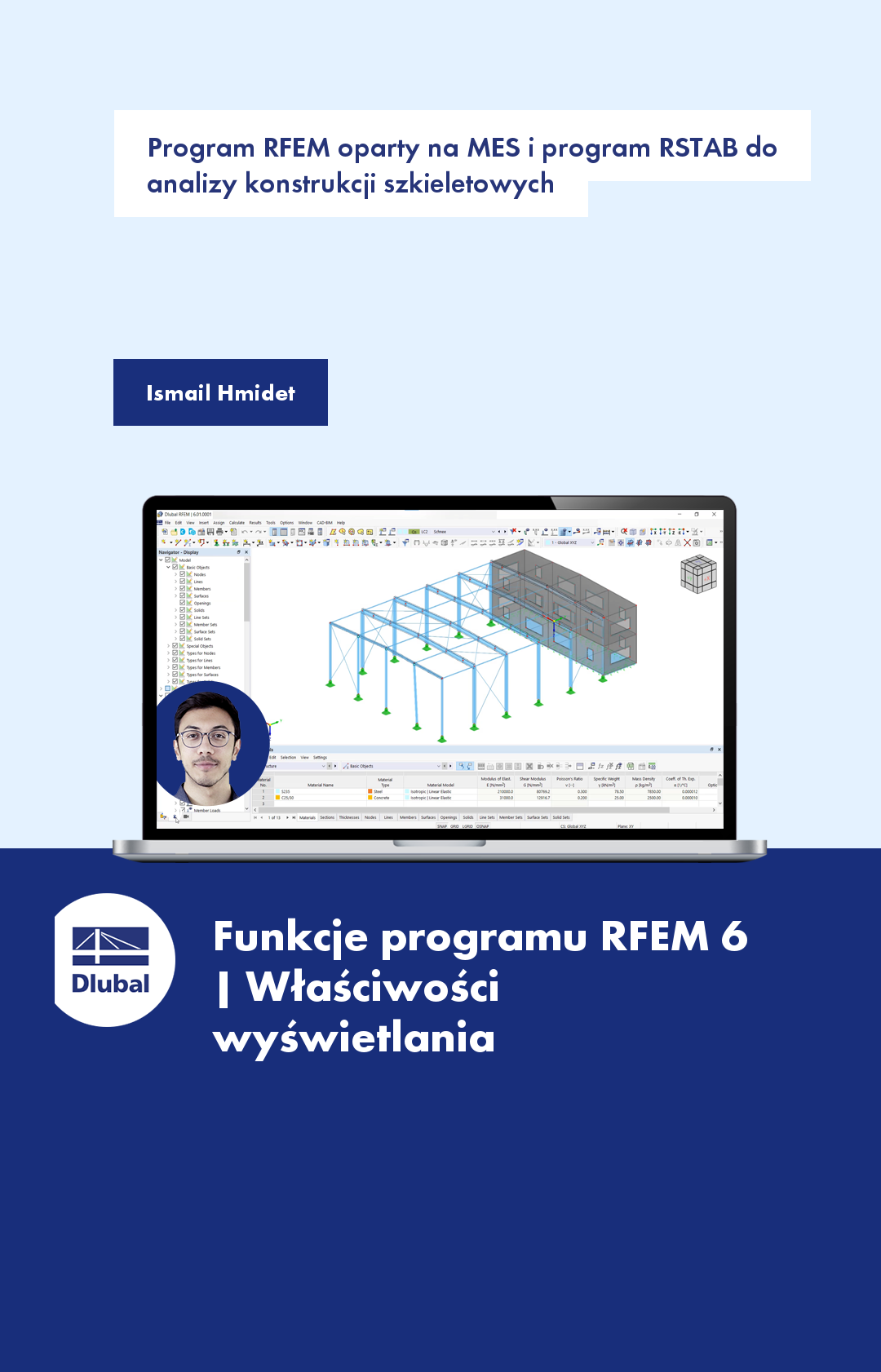 Program RFEM (MES) i program RSTAB do analizy konstrukcji szkieletowych