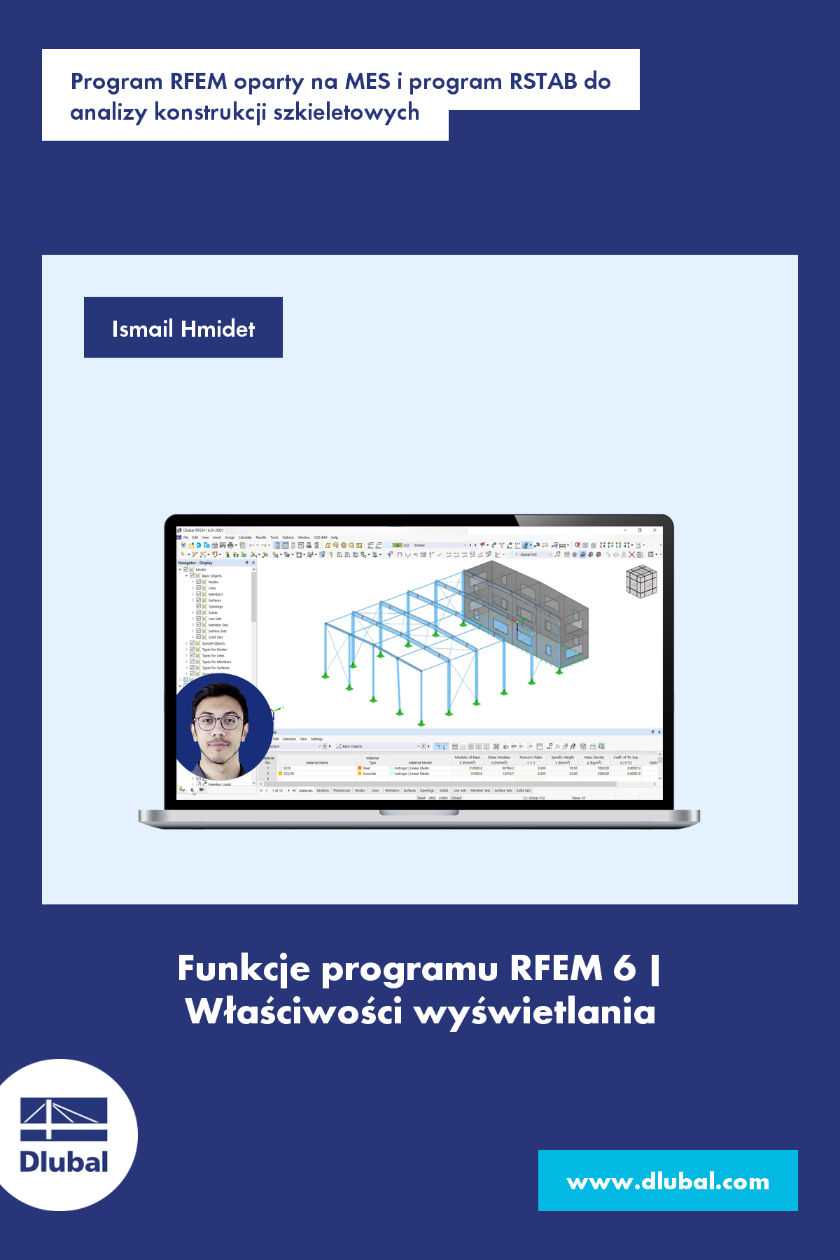 Program RFEM (MES) i program RSTAB do analizy konstrukcji szkieletowych