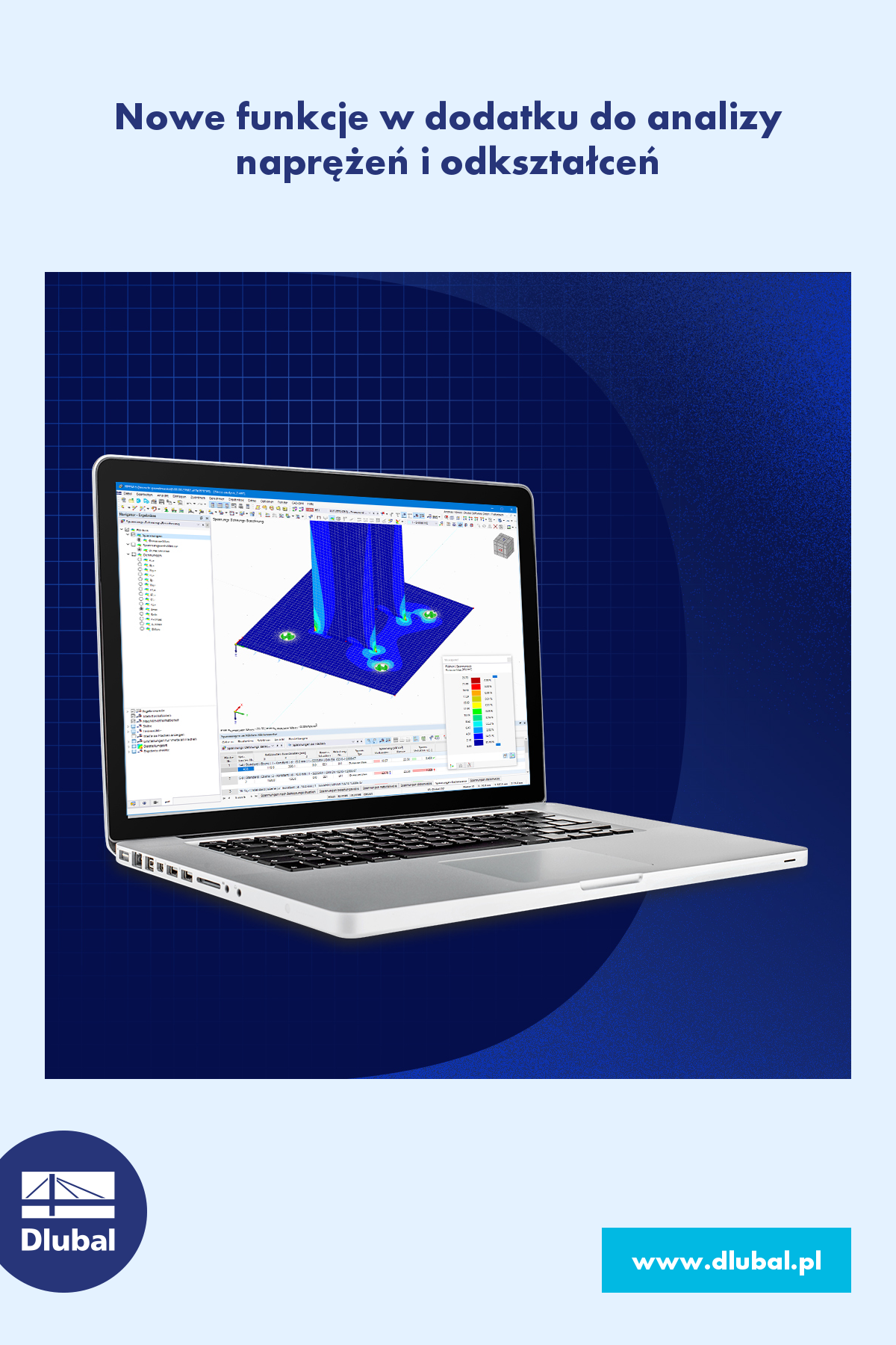 Nowe funkcje w dodatku do analizy naprężeń i odkształceń