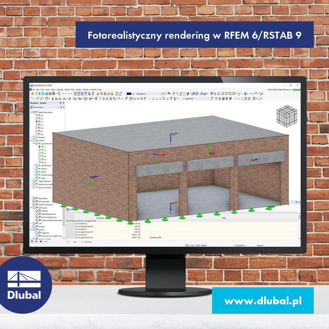 Fotorealistyczny rendering w RFEM 6/RSTAB 9