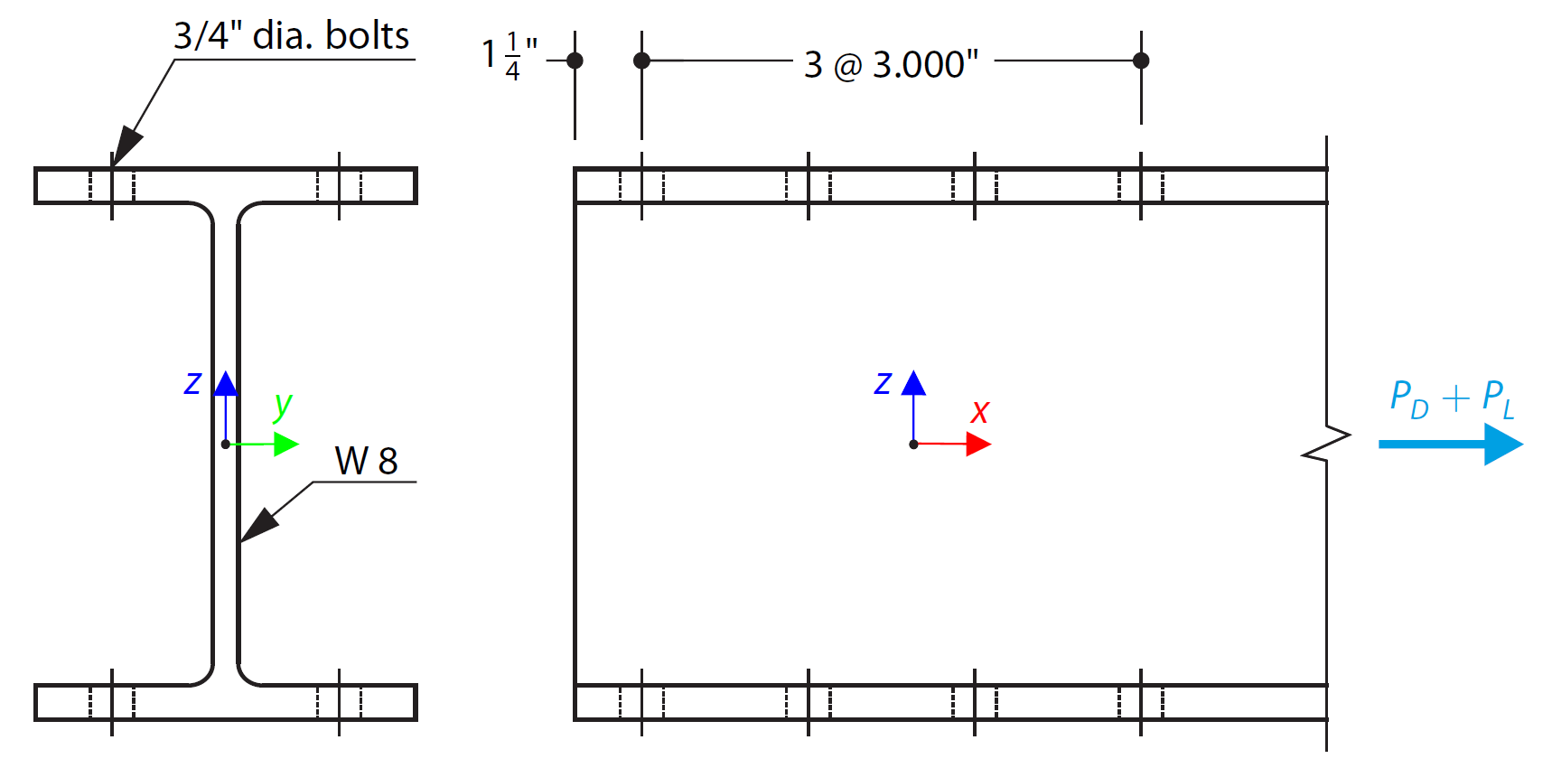 AISC D.1 - W-Shape Tension Member