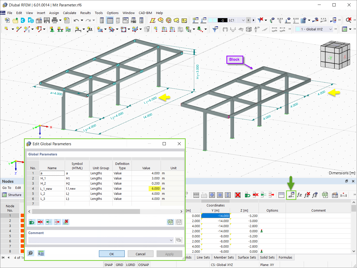 Globalne parametry pliku